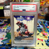 2005 Carddass The Pokemon Weekly Advanced Generation Groudon Foil PSA MINT 9