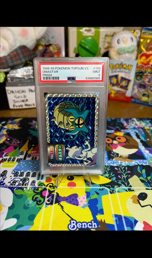 1998-99 Pokemon Topsun Vs Omastar Prism PSA MINT 9