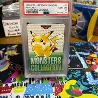 1996 Pokemon Japanese Bandai Carddass Vending Pikachu Carddass Vending PSA GEM MT 10