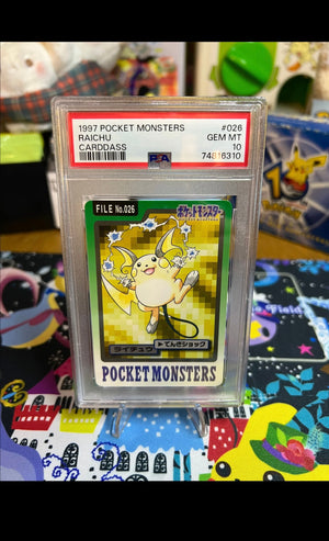 1997 Pocket Monsters Carddass Raichu Carddass PSA GEM MT 10