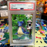 2005 Carddass The Pokemon Weekly Advanced Generation Lapras Foil PSA GEM MT 10