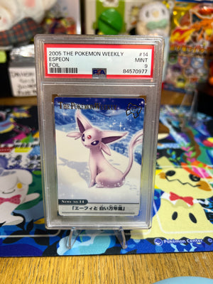 2005 Carddass The Pokemon Weekly Advanced Generation Espeon Foil PSA MINT 9