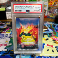 2005 Carddass Pokemon Advanced Generation Zukancard & Seal Sp Cyndql/Quilva/Typhlsn  PSA GEM MT 10