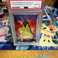 2005 Carddass Pokemon Advanced Generation Zukancard & Seal Sp Cyndql/Quilva/Typhlsn  PSA GEM MT 10