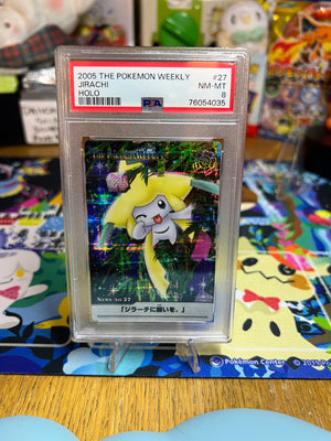 2005 Carddass The Pokemon Weekly Advanced Generation Jirachi Holo PSA NM-MT 8