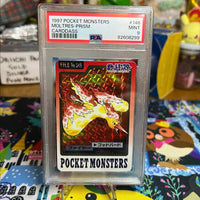 1997 Pocket Monsters Carddass Moltres-Prism Carddass PSA MINT 9